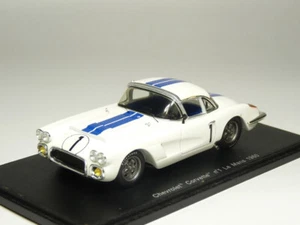 Spark S1537 1/43 1960 Chevrolet Corvette Le Mans Cunnigham Resin Model Car - Picture 1 of 3