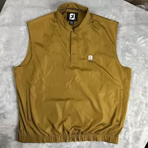 Chaleco FootJoy Para Hombres Mediano 1/4 Presión Pullover Rompevientos Chaleco de Golf Dorado - Imagen 1 de 15