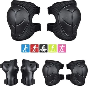 6 In 1 Set Kid Protective Gear Knee Pads And Elbow Pad Wrist Guard Adjustable - Picture 1 of 1