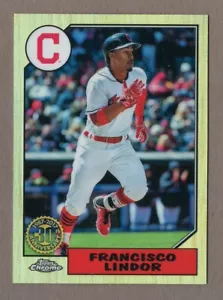 FRANCISCO LINDOR 2017 Topps Chrome '87 TOPPS #87T-11 Refractor 1987 Indians - Picture 1 of 1