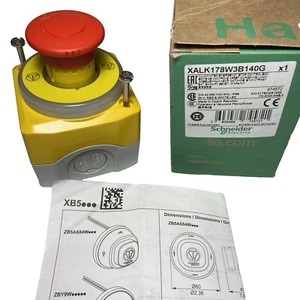 Harmony XALK 24V E-Stop Control Station XALK178W3B140G, Red White LED, IP69K NEW - Picture 1 of 17