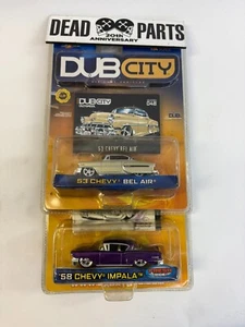 Coches de juguete diecast Jada Dub City 1953 1958 Chevy Bel Air Impala nuevos en paquete - Imagen 1 de 4