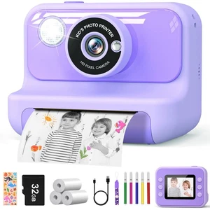 Kids Camera Instant Print, Christmas Birthday Gifts for Girls and Boys, 1080P... - Picture 1 of 7