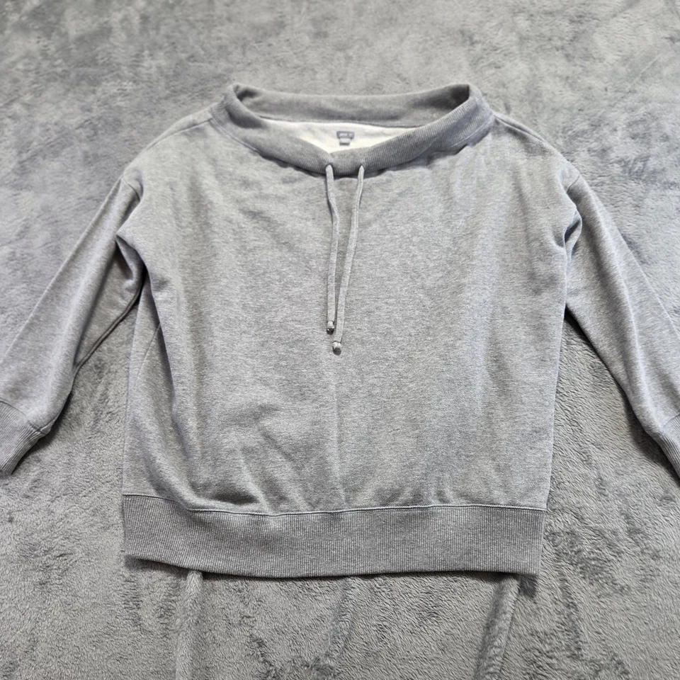Suéter Aerie Para Mujer Talla Pequeña Gris Manga Larga Cuello Simulado Pullover Foto 1 de 4