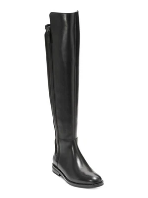 COLE HAAN Womens Black Mixed Media Chase Round Toe Leather Riding Boot 7 B - Image 1 of 4
