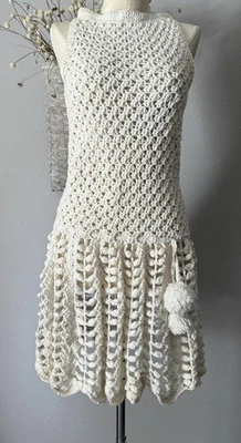 Винтажный начале 1970-х Robert автомобиля для Murrell крючком платье -SM - Изображение 1 из 4