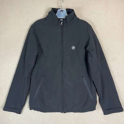 Куртка мужская BMW M черная на молнии мягкая подкладка карманы на молнии ложный вырез обычный крой - Изображение 1 из 4