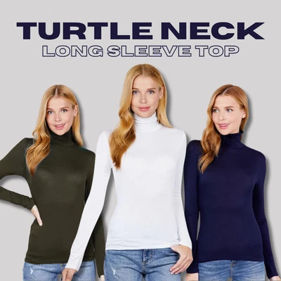 Женская черепаха шеи вискоза длинным рукавом верхний мягкий эластичной классический резинке рубашка - Изображение 1 из 2