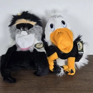 Lot Geppeddo Handpuppen 10 Zoll Weißkopfseeadler & Affe - Bild 1 von 7