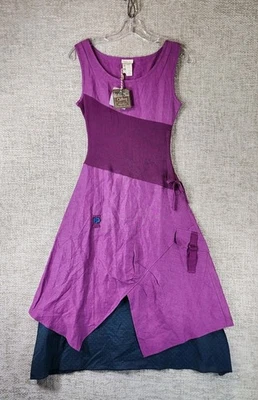 Matilda Jane Ekaterina Sleeveless Linen Cotton Midi Dress Womens XS Purple NWT - Image 1 of 4