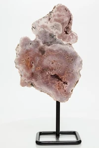 Pink Amethyst Geode Slab On Stand Rose Quartz Crystal Decor 11.65” 2.95lbs H2297 - Picture 1 of 11