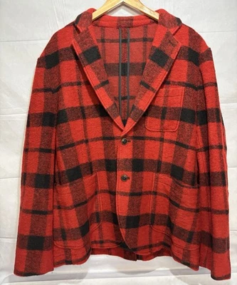 Brooks Brothers Jacket Men’s XL Red Plaid Wool Flannel Blazer Sport Coat Hunting - Image 1 of 4