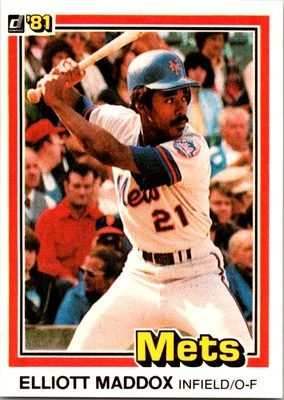 1981 Donruss #397 Elliott Maddox - Image 1 of 2