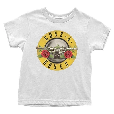 Guns N Roses Kleinkind T-Shirt klassisches Logo neu offiziell weiß 12 Monate bis 5 Jahre