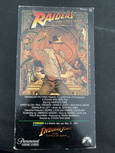 Indiana Jones Raiders of the Lost Ark (VHS Early Release)! Spielberg - Picture 1 of 3