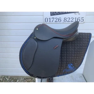 15 Black with Red Piping Pony Saddle refurbished by Kirkland Saddlery - Picture 1 of 6