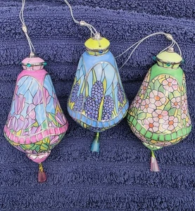 Bradford Editions Era of Louis Tiffany Erbstück 3er Set Weihnachtsschmuck - Bild 1 von 8