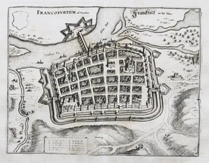 Piano Merian Incisione In Rame 1650 Frankfurt A. D. Oder Brandenburg - Picture 1 of 1