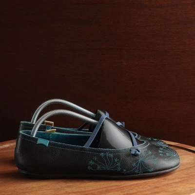 Zapatos informales de ballet sin cordones de cuero Peu para mujer talla UE 41 EE. UU. 10 NEGROS Foto 1 de 4