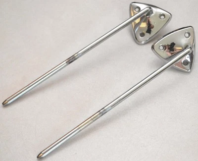 1962-1964 Ford Galaxie & Mercury Sun Visor Arm & Brackets, Chrome Original 1963 - Image 1 of 4