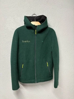 Salewa Wool Hoodie Jacket Mens Green Full Zip Knit Outdoor size XS / S - Image 1 of 4