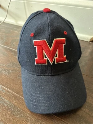 Ole Miss Rebels Baseball Hat Cap Fitted 6 7/8 Zephyr Brand - Image 1 of 4