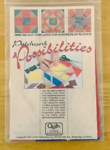 Vintage 1990 Patchwork Possibilities Patterns Die Cut Templates for Quilt Blocks - Picture 1 of 3