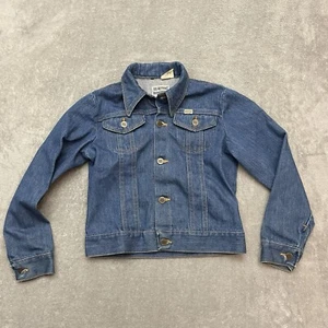 Boys VTG Do-Nothing by Sedgefield Jean Jacket Blue Dark Wash 70s USA 14 Grease - Picture 1 of 9