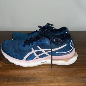 Asics Gel-Nimbus 24 Damen-Laufschuhe französisch blau rosa US 9 1/2 - Bild 1 von 7