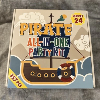 Decoraciones de fiesta pirata todo en uno 357 piezas (sirve 24) Foto 1 de 3