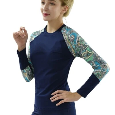 Traje de baño Private Island Hawaii para mujer protección contra erupciones camisas manga larga top UPF 50+ Foto 1 de 4