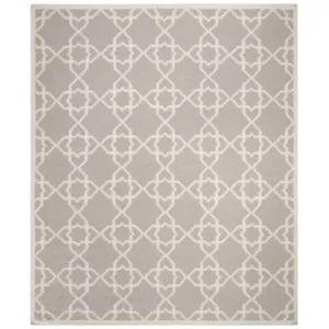 SAFAVIEH Dhurries DHU548G Handwoven Grey / Ivory Rug - Picture 1 of 24