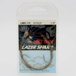 Eagle Claw Lazer Sharp L581-20 Steelhead Rig 20lb Line Fishing Hooks 2/3 Slip - Picture 1 of 2