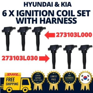 GENUINE OEM Hyundai Kia Direct Ignition Coil Set Left Right Harness Included - Picture 1 of 6