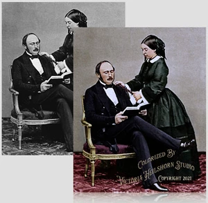 New Colorized Photo Poster: Queen Victoria with Prince Albert -- 6 Sizes! - Picture 1 of 7