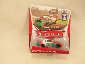 NEW 2013 DISNEY PIXAR CARS SPUTTER STOP NO. 92 PISTON CUP #15 OF 18 MATTEL 3+ - Picture 1 of 5