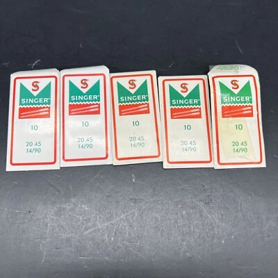 Paquete de 50 agujas de bolígrafo para máquina de coser Singer 2045 tamaño 90/14 - 5 X 10 Foto 1 de 3