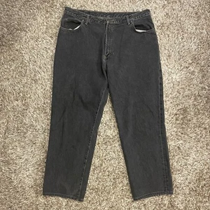 Vintage Polo Ralph Lauren Black Jean 42x36 Denim Cotton Made In USA - Picture 1 of 13