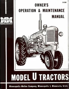 Manual de mantenimiento de operadores propietarios Minneapolis Moline U UTU UTO UTS UTC UTN UTE - Imagen 1 de 1