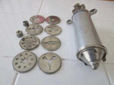 Prensa antigua para galletas y glaseado, formas únicas, construida sólida Foto 1 de 2