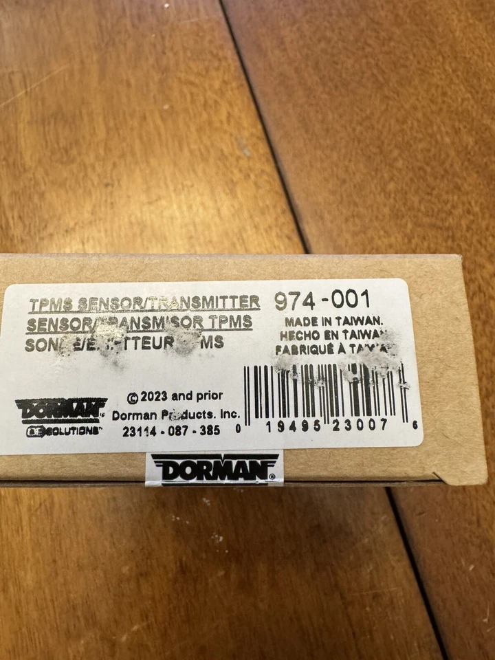 TPMS Sensor Fits Jeep ,Chrysler ,Dodge 2005-2017 Dorman 974-001 - Image 1 of 1