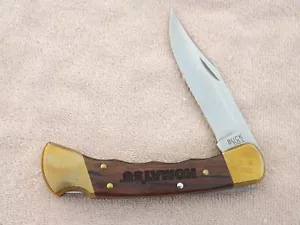 110 Buck USA Lockback Finger Groove Folding Knife UNUSED KOMATSU 2004 CLEAN - Picture 1 of 6