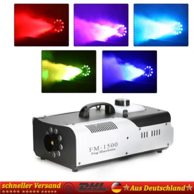 1500 Watt RGB 3in1 DMX LED Fog & Fog Machine with Wireless Remote Control GER - Image 1 of 4