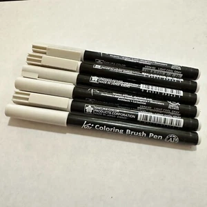 6 Sakura Color Koi Coloring Brush Marker Pen Flexible Light Cool Gray - Picture 1 of 3