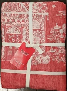 Williams Sonoma ‘Twas the Night Before Christmas Jacquard Tablecloth 70”x 108” - Picture 1 of 4