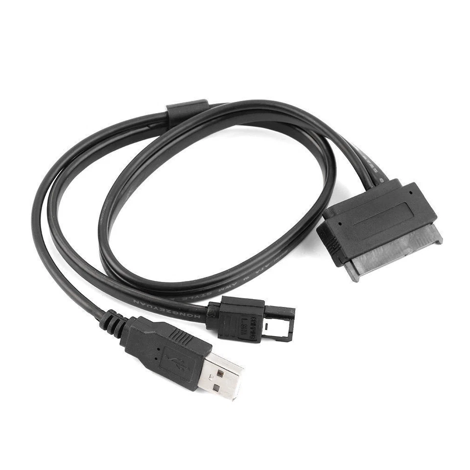 SATA 22-Pin to eSATA Data and USB Powered Converter Adapter for 2.5" HDD/SSD - Image 1 of 4