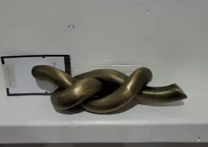 Threshold designed by Studio Mcgee Target Decor Knot Gold Metal NEW - Picture 1 of 2