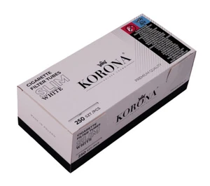 40 Boxen (1 Umkarton / 10.000 Hülsen) Korona Slim White Filterhülsen, 6,8 mm - Bild 1 von 2