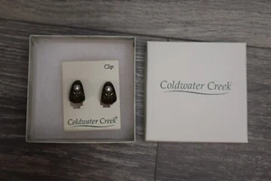 Orecchino clip oro ventaglio perle Coldwater Creek stile vintage accessori donna - Foto 1 di 19