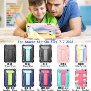 For Amazon Fire 7 2022 Heavy Duty Stand Case Kids Shockproof Tablet Cover 7'' - Picture 1 of 22